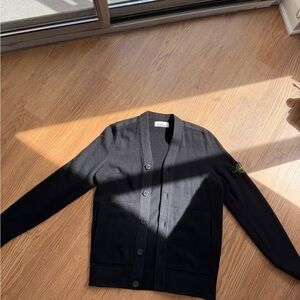 Stone Island Black Knit Cardigan